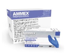 AMMEX Professional Cerulean Blue Nitrile Exam Gloves - 3 mil - Case of 1000