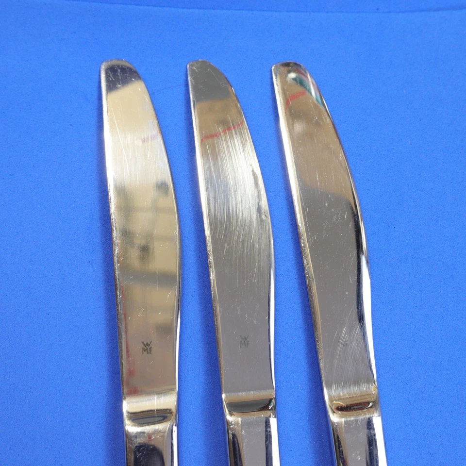 WMF Cromargan VELA Stainless 18/10 Glossy 3 Dinner Knife Andre Stocker Design - Image 3 of 4