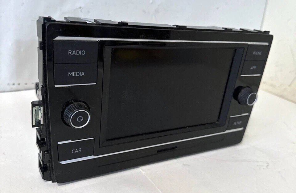 2018-2020 Volkswagen Tiguan радио медиа проигрыватель компакт-дисков дисплей приемник идентификатор 5G6035868 - Изображение 2 из 4