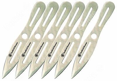 Smith & Wesson 6 Pack 8'' Carbon Steel Throwing Knives With Sheath SWTK8CP NEW 