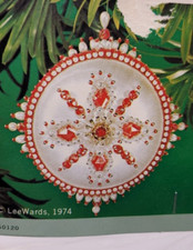 STUNNING LeeWards SATURN STARBURST Vtg Sequin Bead Christmas Ornament Kit RARE 