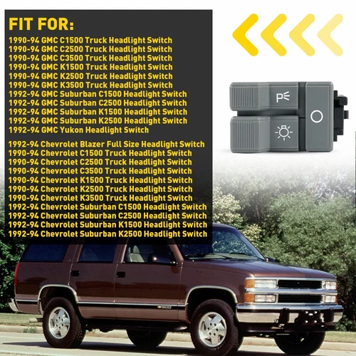 Nuevo control de interruptor de luz y atenuador de faros para camioneta GMC Chevy 1988-1994 - Imagen 5 de 11