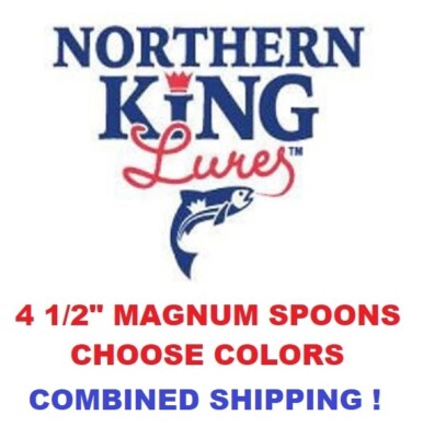 Northern King 4.5'' Magnum Trolling Spoons 5/8 Oz Fishing Baits Choose Colors