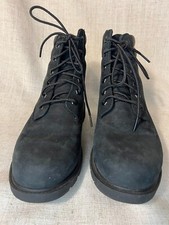 Timberland BLACK LEATHER BOOTS Lace Up Size 9 Shoes