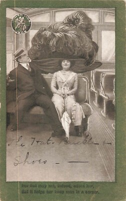 Owensboro Ky General Lieferung Cancel ~ Jumbo Lids-Woman Gigantic Hut ~ 1909