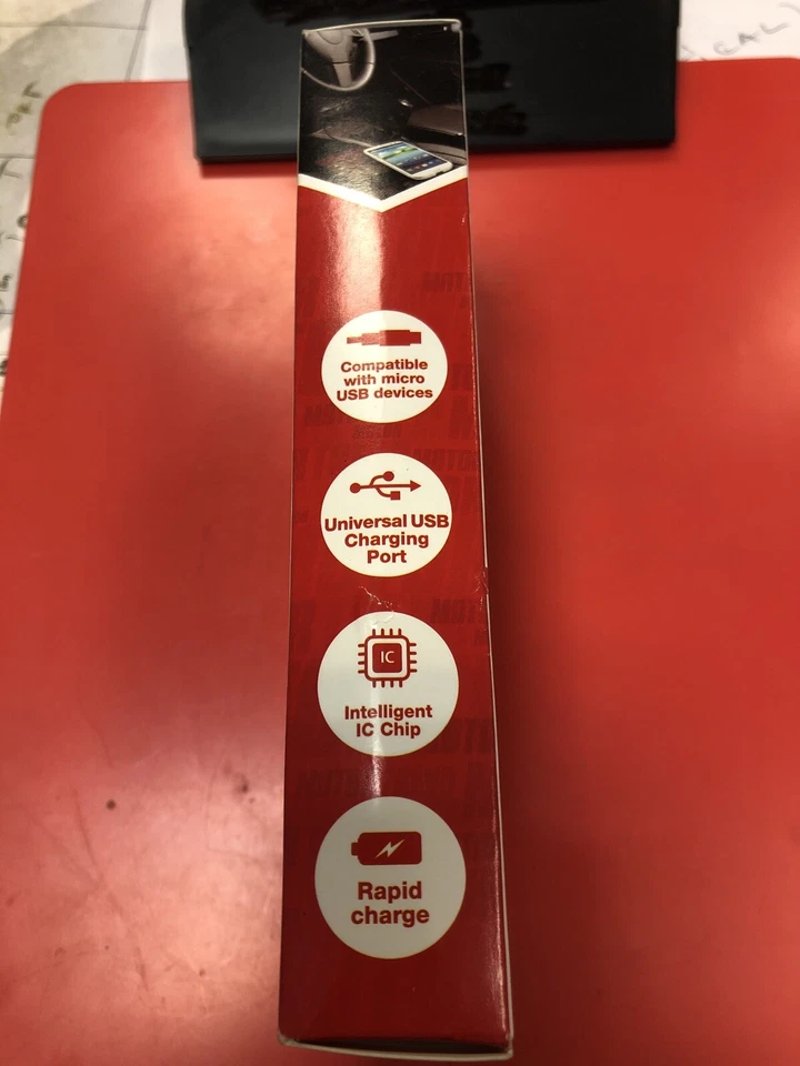 CARGADOR COCHE MICRO USB - MOTOR TREND - PUERTO DE CARGA USB EXTRA - NUEVO EN CAJA Foto 4 de 4