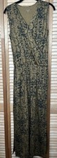 Garnet Hill Snakeskin  Faux Wrap Maxi Dress Charity Sale Item