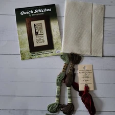 Stoney Creek Cross Stitch Kitted - FRIENDSHIP TREE - w/button, fabric + floss