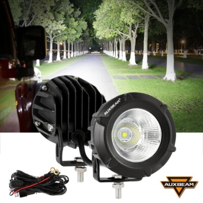 AUXBEAM 3.5'' Round LED Driving Spot Lights Bumper Work Bar Pods Off Road Truck