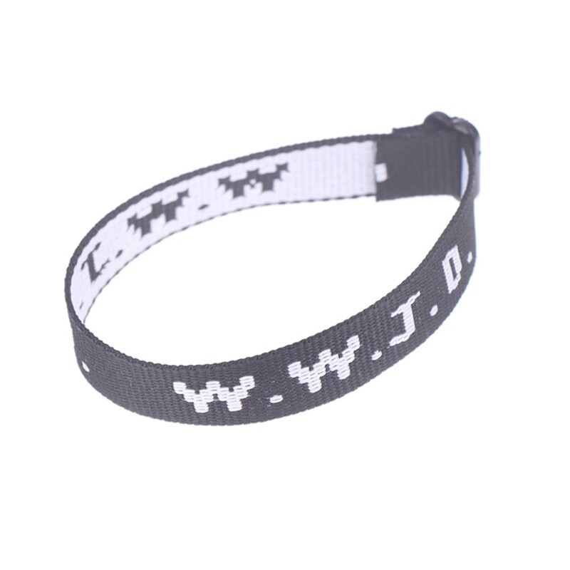 4Pieces What Would Do Woven Wristbands Religious Christian WWJD