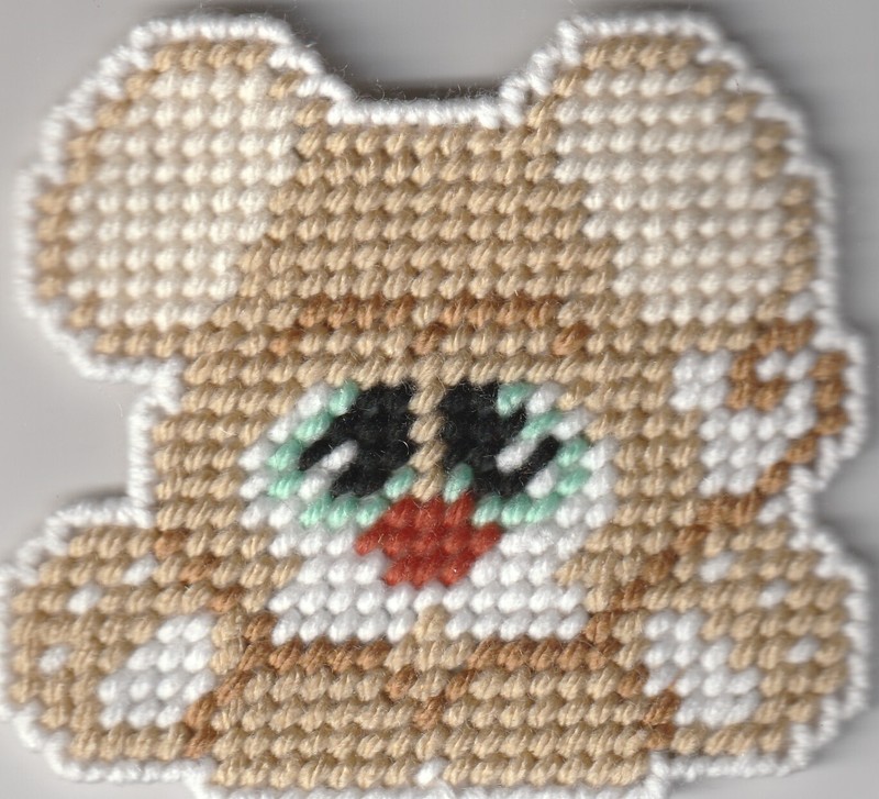 MOUSE -- CUDDLY CRITTER MAGNET -- PLASTIC CANVAS