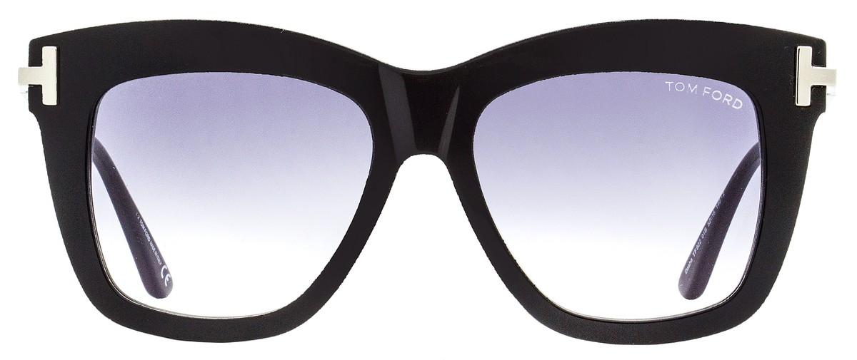 Tom Ford Square Sunglasses TF822 Dasha 01B Black/Palladium 52mm 