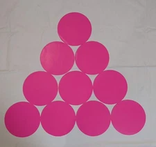 1 SET OF 10 Pink RUBBER SPOT MARKERS INDOOR SOCCER FUTSAL BASKETBALL