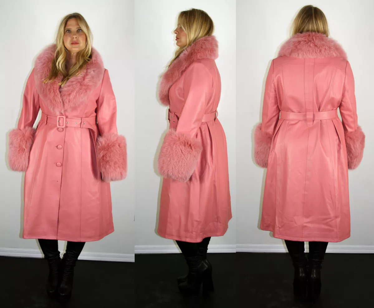 Coral fur coat cheap