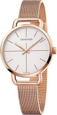New Swiss Made CALVIN KLEIN Even Quartz Silver Dial Ladies Watch