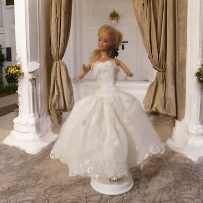 I'm Getting Married Doll Dress - A Unique Handmade Off White Wedding Doll Dress
