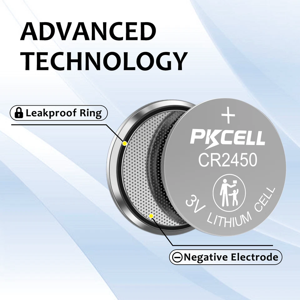 Batería PKCELL 10-100 piezas CR2450 3V 5029LC DL2450 litio celda de moneda para llaveros Foto 4 de 4