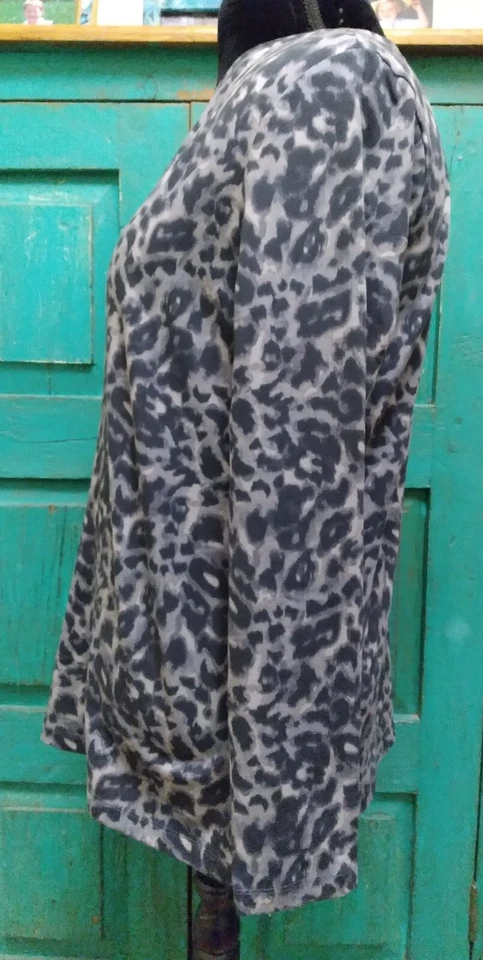 Isaac Mizrahi Live!  Túnica/top estampado animal mezcla algodón talla pequeña, nuevo sin etiquetas Foto 4 de 4