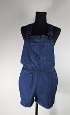 RETRO 80s 90s DARK BLUE SHORTALLS Vintage OVERALLS Boho Y2K Coachella Western