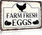 Chicken Coop Tin Metal Signs, Funny Rooster Kitchen Decor, Vintage Rustic Farmho