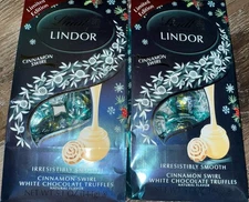 Lindt ~ 2-Bags Cinnamon Swirl White Chocolate Truffles 5.1 oz ~ 4/30/2026