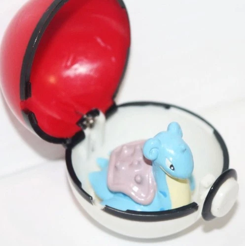 Vintage Pokemon Lapras Figure Catch & Release Pokeball Keychain 1999 B.F.I. Toy