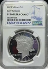 2023-S PF-70 ULTRA CAMEO SILVER PEACE DOLLAR - EARLY RELEASES