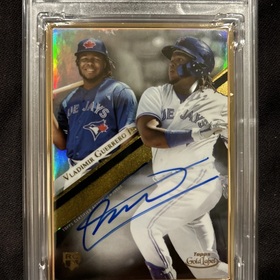 2019 Topps Gold Label AUTO Vladimir Guerrero Jr RC Rookie PSA 9 - Image 3 of 4