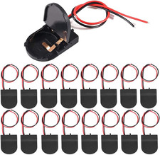 30PCS CR2032 Battery Holder with Leads, 3V Coin Cell Holder with Switch, CR2032