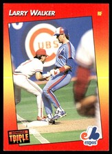 Larry Walker 1992 Triple Play #89 Expos MLB READ FREE SHIPPING AutographDen