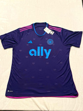 adidas 2023-2024 Away Charlotte FC MLS Soccer Jersey Kit Men’s 2XL NWT Purple
