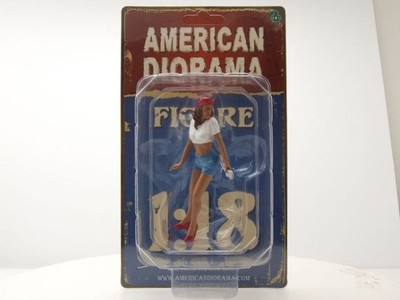 Figur Mechanikerin Katie mit Kopftuch und Zange für 1:18 Modelle American Dioram