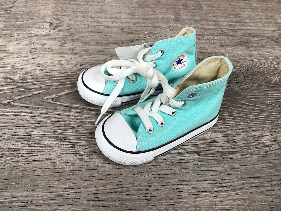 Zapatillas altas Converse para bebé pequeño talla 6 azul verdoso CTAS 703428F Foto 4 de 4