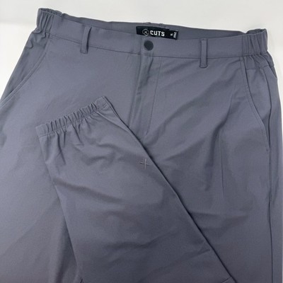 Cuts AO Jogger Mens XL Charcoal Grey Performance Tapered Pants Elastic Cuff