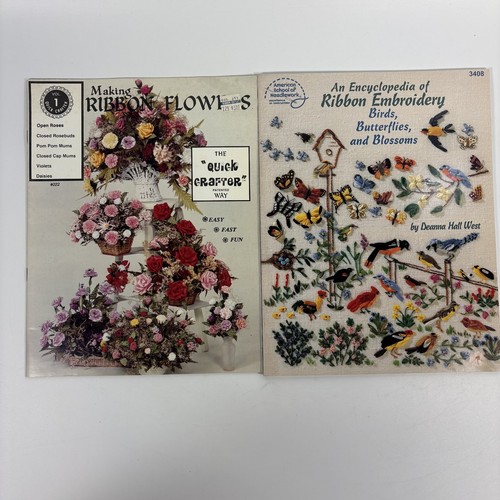 Lot American School of Needlework Making Ribbon Flowers Ribbon Embroidery