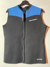 Mens Lemorecn 3mm Series Premium Neoprene Dive Zipper Wetsuit Vest Shirt Size XL