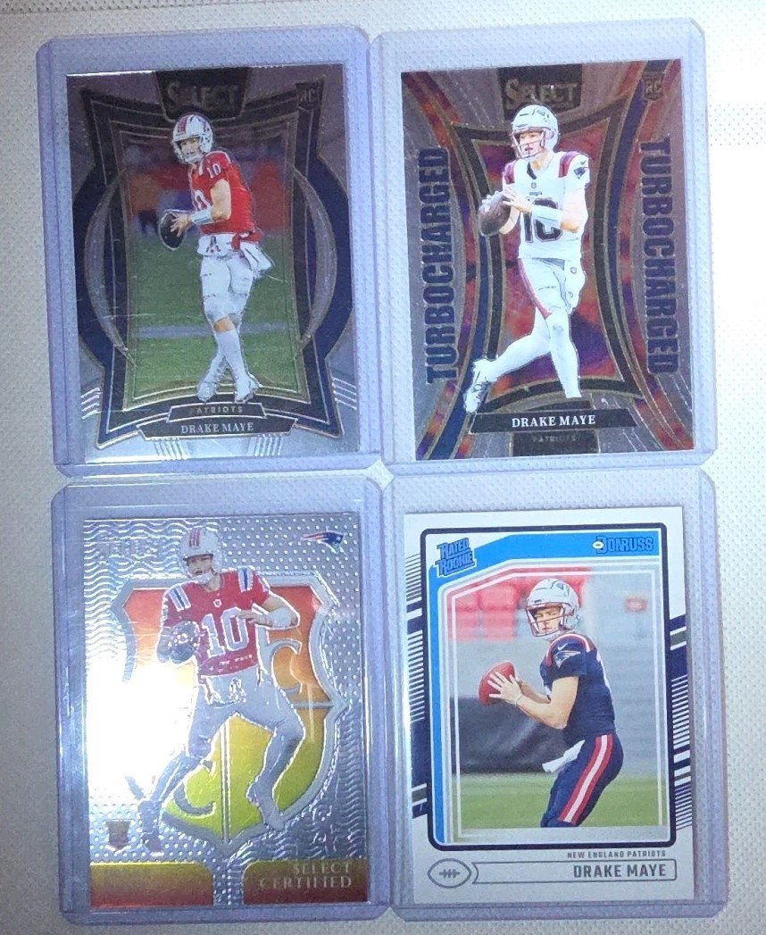 2024 Panini Select Drake Maye Base Insert RC #27, #24, #3 And #379