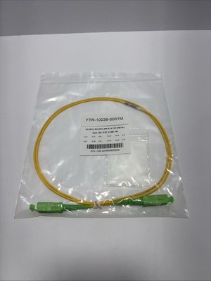1M SC/APC to SC/APC Simplex Single Mode Fiber Optic Patch Cable Yellow 2mm 3.28f