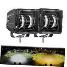 LED Cubes Pods Lights, 120W 3 Inch LED Spot Work Light Bar with Dual Color of