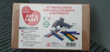 kit incollatrice con colla colorata e glitterata