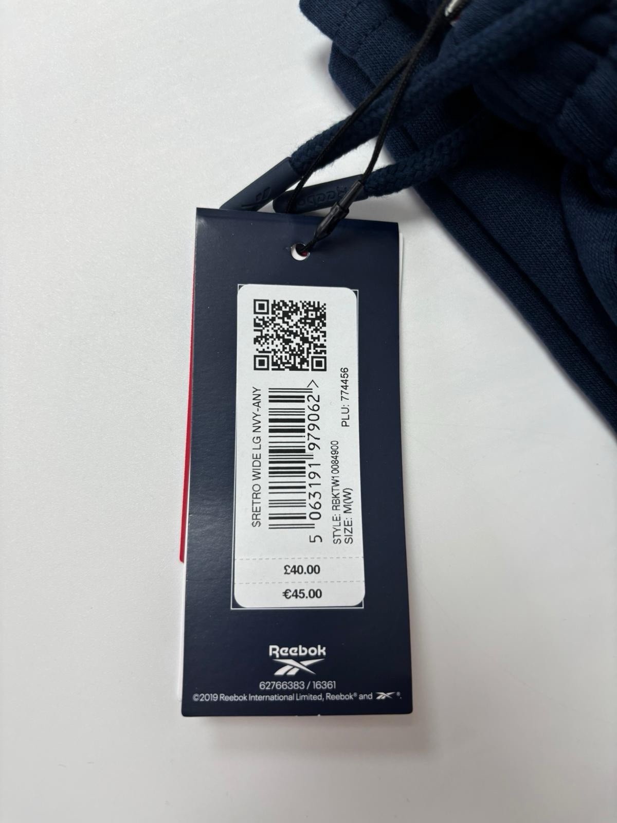 Women's Reebook Wide Leg Track Pants in Navy / Pink Size Medium New With Tags thumbnail 4