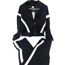 Women's Medium Lounge Set Soft Sweatsuit Highwaisted 2 Piece Outfit Matching Set