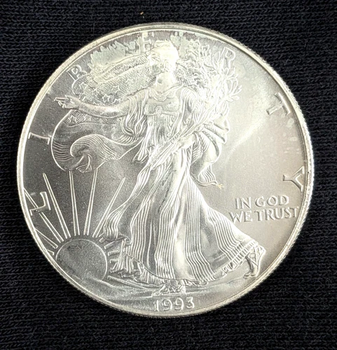 1993 American 1 oz SILVER EAGLE  .999 Fine Silver BU Bullion US Coin