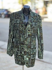 Sandwich Isle Vintage 1960s Blazer Jacket Mens Tiki Hawaii 