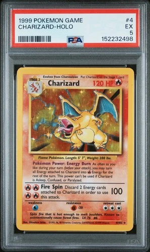 1999 POKEMON GAME #4 CHARIZARD-HOLO PSA 5