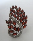 Vintage Sterling Silver Garnet Ring 925 Size 6