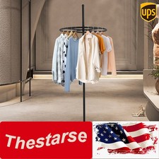 Round Clothing Rack Clothing Display Stand Freestanding Garment Rack 20kg Load