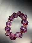 High Grade Natural Purple Mica Heart Shape Bracelet — photo 7