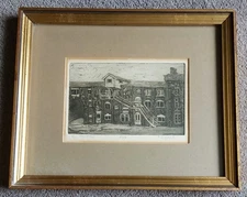 Victoria Elbroch Signed Limited Edition Etching The Maltings Framed
