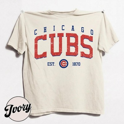Vintage 90s Chicago Cubs Est 1870 Baseball Comfort Color Shirt